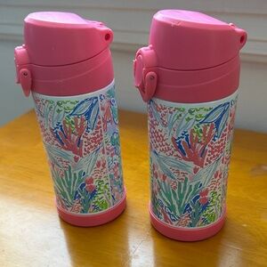 Lilly Pulitzer Pink and Blue Insulated Bottles